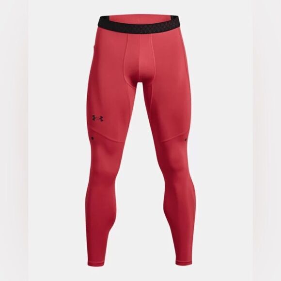 Under Armour Medium UA RUSH Heatgear Smartform Red Leggings - Picture 1 of 11